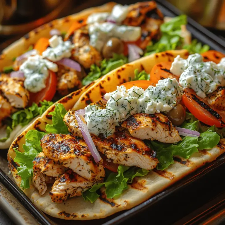 Greek cuisine is a kaleidoscope of flavors, colors, and aromas that tell a story as rich as its history. Among the myriad of delectable dishes that emerge from this Mediterranean paradise, the Greek Chicken Gyro stands out as a beloved classic. Originating from the bustling streets of Greece, gyros are not just food; they are a cultural experience. Traditionally made with meat cooked on a vertical rotisserie, the gyro has become an international favorite, known for its mouthwatering flavors and satisfying texture.