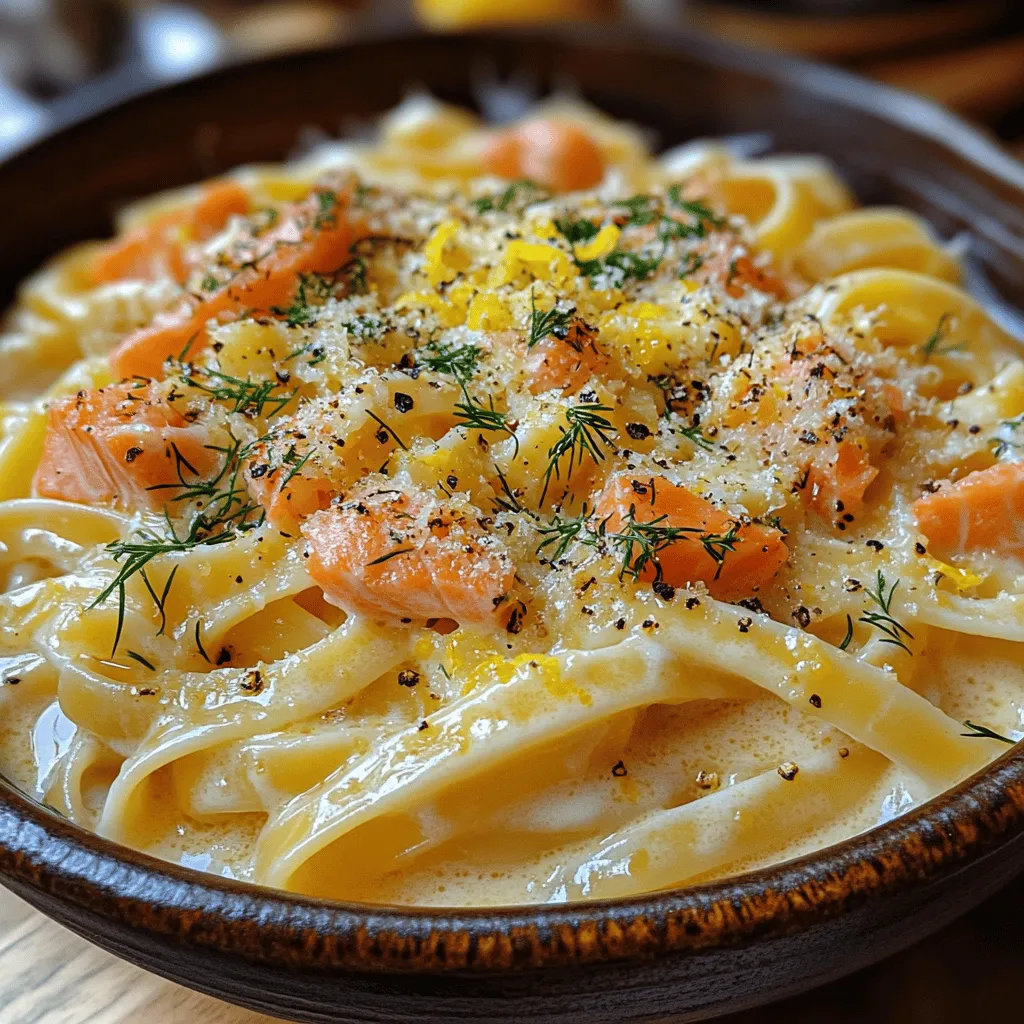Gourmet Smoked Salmon and Dill Pasta is a sumptuous dish that effortlessly combines elegance and comfort. This recipe highlights the luxurious flavors of smoked salmon paired with a creamy sauce, fresh herbs, and al dente pasta, making it a delightful centerpiece for any occasion. Whether you're planning a cozy weeknight dinner or an elegant gathering with friends and family, this dish adapts beautifully to both settings, impressing your guests while also being quick enough for a simple meal at home.