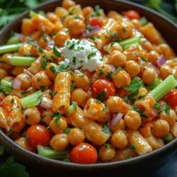 Pasta salad has long been a staple dish, cherished for its versatility and ability to adapt to various occasions—be it a summer picnic, a potluck gathering, or a quick weeknight meal. Its appeal lies in its simplicity and the endless possibilities for customization, allowing cooks to mix and match ingredients based on personal taste and dietary needs. In recent years, one variation that has gained significant popularity is the Buffalo Chickpea Pasta Salad. This dish takes the classic pasta salad concept and infuses it with bold flavors, creating a delightful combination that is both satisfying and nourishing.