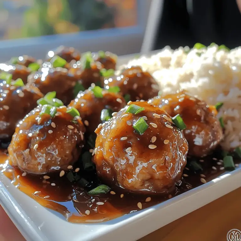 Ginger Soy Glazed Meatballs are a culinary delight that seamlessly blend sweet and savory flavors, making them an irresistible option for any dining occasion. Whether you’re hosting a casual family dinner or planning a festive gathering, this recipe's versatility shines through. These meatballs can serve as a hearty main dish or a delightful appetizer, easily adapting to various settings and preferences.