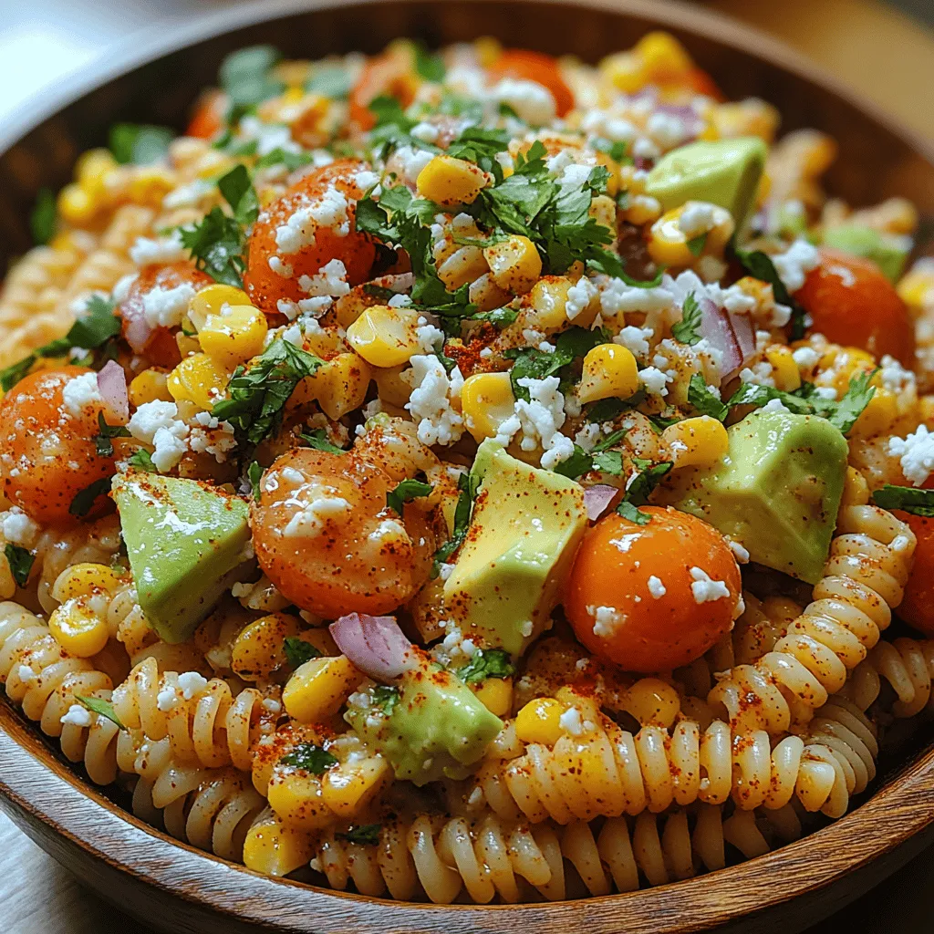 To create a Zesty Mexican Street Corn Pasta Salad that bursts with flavor, it is essential to understand the roles of each ingredient. Here’s a closer look at the key components that contribute to this delightful dish:
