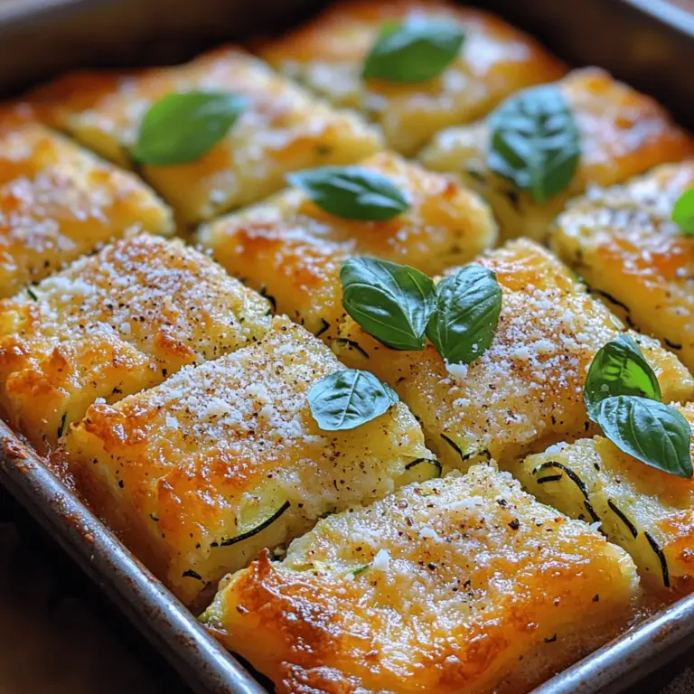 Zucchini Scarpaccia is a delightful Italian dish that showcases the beauty of zucchini in a savory, baked form. Originating from the coastal regions of Italy, particularly Tuscany, this traditional zucchini cake has found its way into the hearts and homes of many, thanks to its simple yet flavorful profile. Scarpaccia is more than just a dish; it embodies the Italian culinary philosophy of using fresh, seasonal ingredients to create hearty meals that nourish both body and soul.