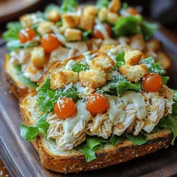 Savory Slow Cooker Chicken Caesar Sandwiches are the ultimate combination of convenience and mouthwatering flavor. This dish is perfect for busy families looking to streamline mealtime without sacrificing taste, as well as for entertaining guests who appreciate a hearty and satisfying meal. Imagine tender, shredded chicken infused with the rich, zesty taste of Caesar dressing, all nestled between sturdy sandwich rolls and topped with fresh vegetables. Whether you're preparing a casual family dinner or hosting a weekend gathering, these sandwiches are sure to impress everyone at the table.