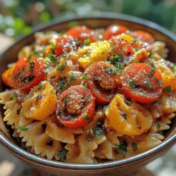As the temperatures rise and the sun shines brighter, there’s nothing quite like a refreshing dish to cool down your summer days. Enter the Chilled Summer Delight: Cold Marinated Tomato Pasta. This inviting pasta salad is not only a feast for the eyes with its vibrant colors but also a burst of flavor that celebrates the bounty of the season. Perfectly chilled and infused with the essence of fresh ingredients, this dish makes for an ideal companion for outdoor gatherings, family picnics, or casual dinner parties.