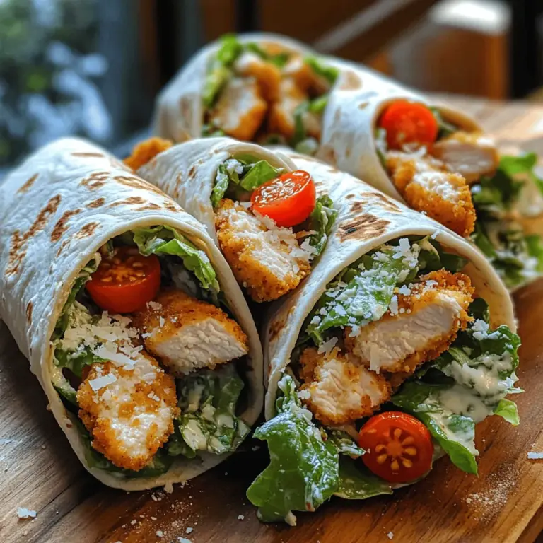 In recent years, wraps have surged in popularity, quickly becoming a staple in modern cuisine. Their convenience and versatility make them an ideal choice for busy individuals and families looking for quick meal solutions. Among the myriad of wrap options available, Crispy Chicken Caesar Wraps stand out. This delightful dish combines the classic flavors of a Chicken Caesar salad, featuring tender, crispy chicken, crisp romaine lettuce, and tangy Caesar dressing, all elegantly enveloped in a soft tortilla.