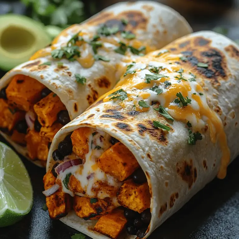 Burritos have emerged as a beloved dish across the globe, captivating taste buds with their versatility and flavor. Originating from Mexican cuisine, burritos are traditionally made with a wheat flour tortilla wrapped around a delectable filling, often packed with beans, meats, vegetables, and various condiments. In recent years, the plant-based food movement has gained tremendous momentum, prompting chefs and home cooks alike to reimagine classic recipes in healthier, more inclusive ways. This is where our Sweet & Savory Roasted Sweet Potato and Black Bean Burritos come into play.