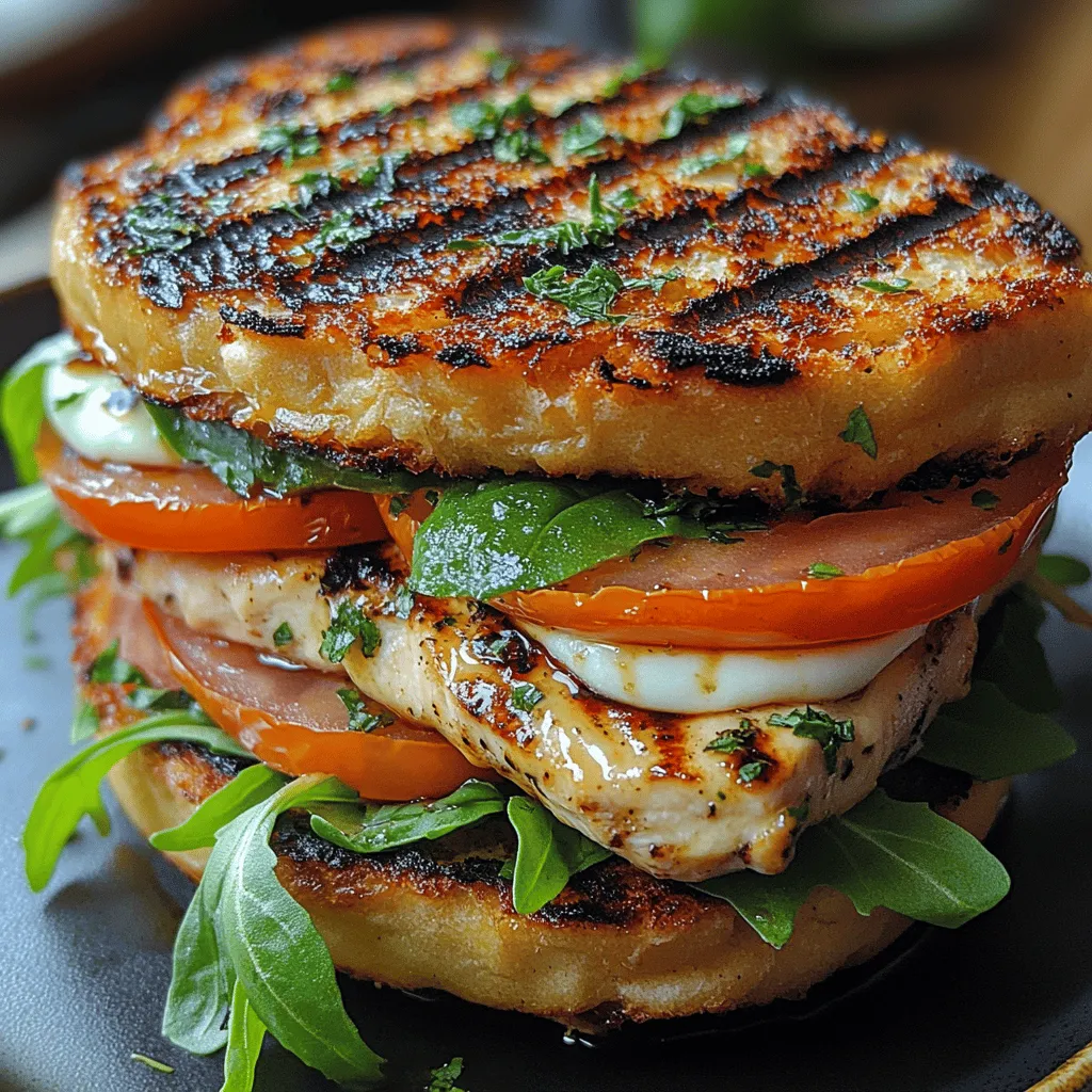 The Grilled Chicken Caprese Sandwich offers a tantalizing blend of flavors that perfectly embodies the essence of Italian cuisine. This delightful sandwich combines succulent grilled chicken with the fresh and vibrant flavors of a traditional Caprese salad, making it a standout choice for any meal. With its layers of creamy mozzarella, juicy tomatoes, aromatic basil, and a drizzle of tangy balsamic glaze, each bite transports you to a sun-soaked Italian terrace.