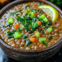 Soups have long been celebrated for their comforting qualities and nutritional benefits. They are an excellent way to incorporate a variety of vegetables and legumes into your diet, making them a wholesome meal option. The Zesty Lentil Spinach Soup stands out in the realm of soups due to its unique combination of ingredients, each contributing to a nutritious powerhouse.