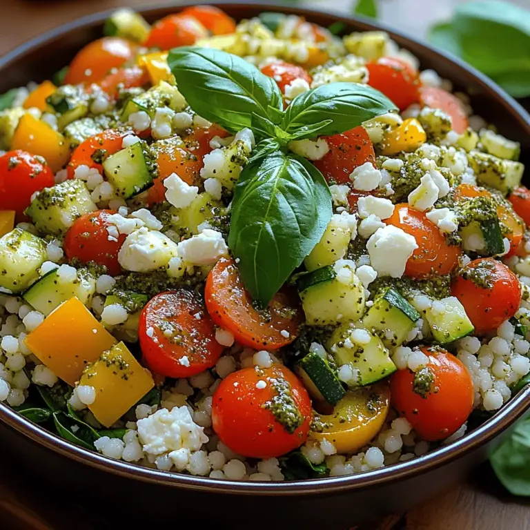 To create the perfect Pesto Veggie Couscous Bowl, it's essential to understand the key ingredients that come together to create this delightful dish. Each component not only adds unique flavors but also offers various nutritional benefits that contribute to a wholesome meal.