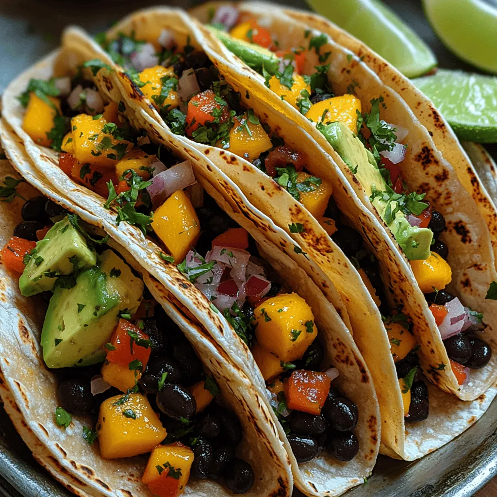 The magic of Tropical Fiesta Black Bean Mango Tacos lies in their ingredients. Each component contributes not only to the vibrant flavor profile but also to the nutritional benefits that this dish offers. Let’s take a closer look at the key ingredients that make these tacos a delightful and health-conscious choice.