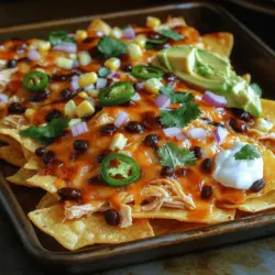 If you’re on the hunt for a crowd-pleasing snack or a delightful meal that can elevate any gathering, look no further than Tangy BBQ Chicken Nachos. This dish combines the comforting crunch of tortilla chips with the rich flavors of BBQ chicken, making it a perfect choice for game days, casual family dinners, or festive get-togethers. The combination of textures—crispy chips, tender chicken, and creamy toppings—along with the zesty kick of BBQ sauce creates a dish that is not only satisfying but also incredibly versatile.
