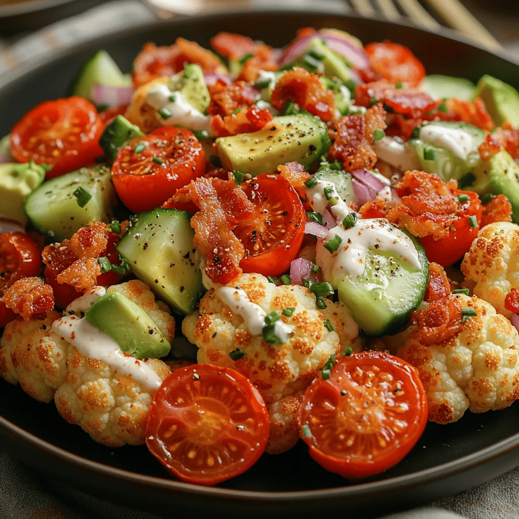 If you're a fan of the classic BLT sandwich but are looking for a healthier twist, this Crispy BLT Cauliflower Salad is the perfect dish for you. Combining the beloved flavors of bacon, lettuce, and tomato with a nutritious foundation of roasted cauliflower, this salad is not only delicious but also versatile enough to cater to a variety of dietary preferences. Whether you're following a low-carb lifestyle, adhering to a gluten-free diet, or simply looking to incorporate more vegetables into your meals, this salad ticks all the boxes.