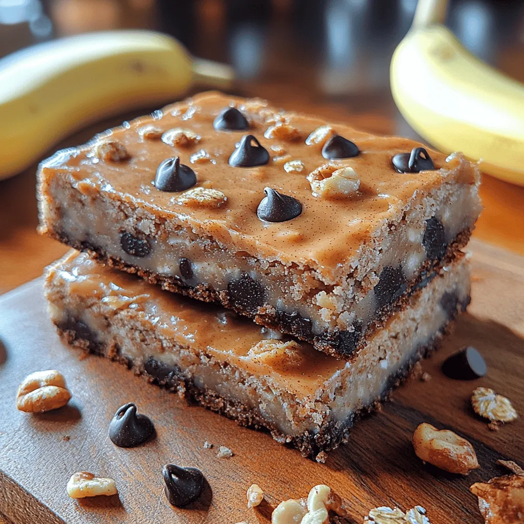 Ripe bananas are the star of the Nutty Banana Bliss Bars, contributing natural sweetness, moisture, and a host of essential vitamins and minerals. Rich in potassium, bananas help regulate blood pressure and support heart health. They also provide vitamin C, which is crucial for immune function, and vitamin B6, which plays a key role in brain health and metabolism. Additionally, the dietary fiber found in bananas aids digestion and helps keep you feeling full longer. Using ripe bananas, which are softer and sweeter, ensures that your bars have a moist texture and a delightful flavor, eliminating the need for added sugars.