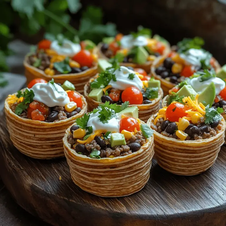 Before diving into the preparation of crunchy mini taco salad cups, it's important to understand the key ingredients that contribute to their deliciousness. Each component plays a vital role in creating the harmonious blend of flavors and textures that make these cups irresistible.