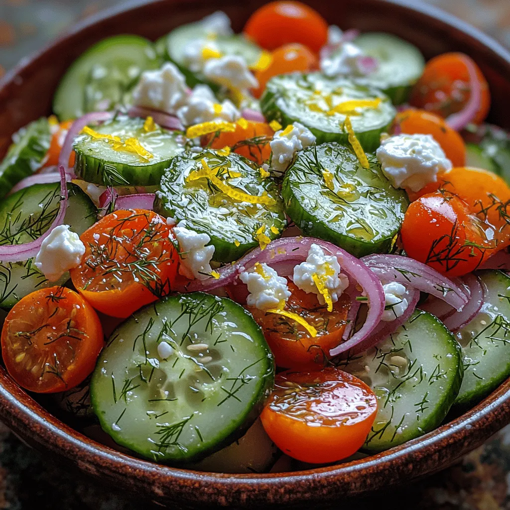 Before we dive into the preparation process, let’s take a closer look at the key components that make the Zesty Lemon Dill Cucumber Salad not only delicious but also nutritious.