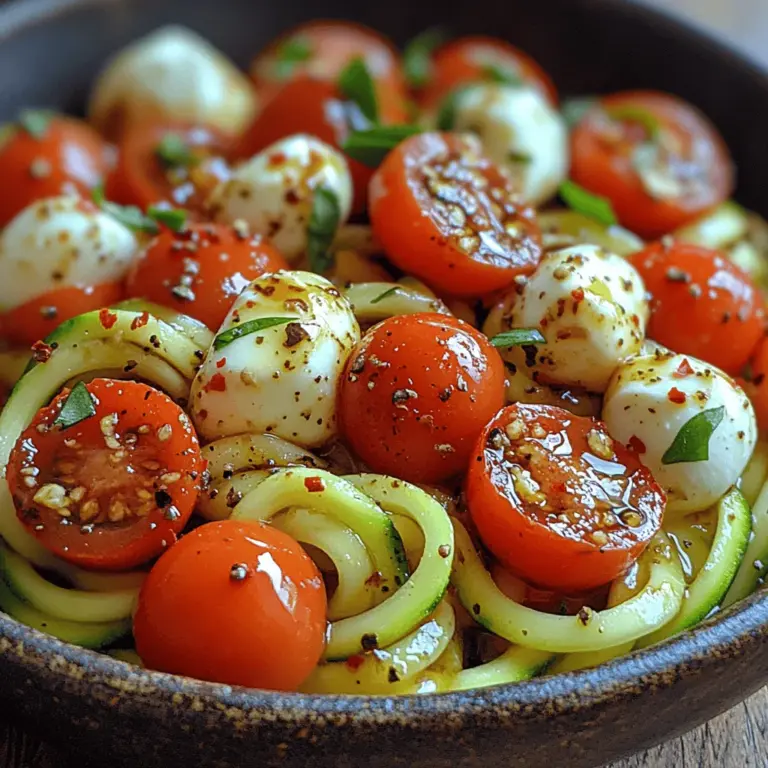 Zucchini Noodle Caprese Delight is a vibrant and innovative dish that has been capturing the hearts of food lovers and health enthusiasts alike. As more people seek lighter and healthier alternatives to traditional pasta, zucchini noodles have emerged as the star ingredient in many culinary creations. This dish not only showcases the beauty of fresh ingredients but also celebrates the Mediterranean influence that is cherished worldwide.