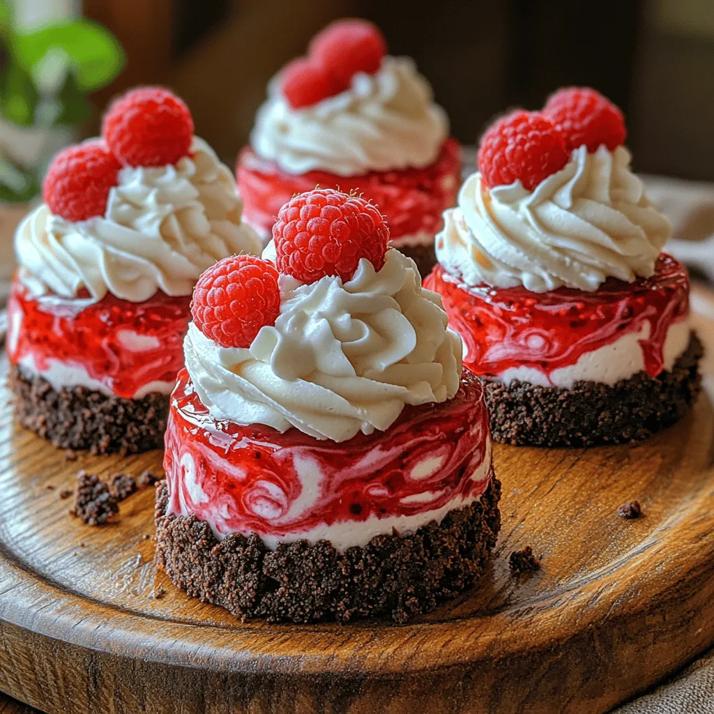 Raspberry Swirl Mousse Bites are a charming dessert that combines the elegance of a classic mousse with a vibrant raspberry swirl and a decadent chocolate cookie base. This exquisite treat not only tantalizes the taste buds but also provides a visual feast, making it a perfect addition to any gathering or celebration. Whether you're hosting a summer soirée, celebrating a special occasion, or simply indulging in a sweet treat at home, these mousse bites are sure to impress your guests and satisfy your sweet cravings.