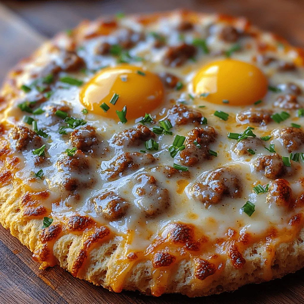 Imagine waking up to the tantalizing aroma of freshly baked biscuits combined with the savory scent of sausage gravy, all layered on a delicious pizza crust. Welcome to the world of 