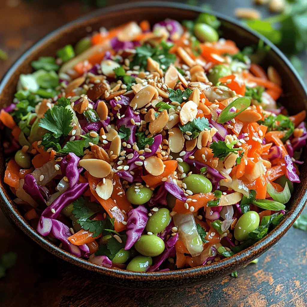 In the world of salads, the Crunchy Asian Slaw with Zesty Sesame Ginger Dressing stands out as a vibrant, refreshing dish that delights the senses. This recipe is a celebration of color, texture, and flavor, making it an ideal choice for light lunches, picnics, or as an accompaniment to grilled meats. The fusion of crisp vegetables dressed in a zesty sesame ginger sauce not only tantalizes your taste buds but also ensures a nutritious boost with every bite.