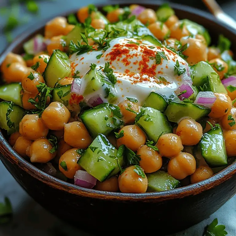 As warm weather approaches, our cravings shift towards lighter, refreshing meals that energize without weighing us down. One such delightful dish is the Refreshing Cucumber Chickpea Yogurt Salad. This salad is not just a feast for the eyes with its vibrant colors; it’s a culinary experience that delivers a combination of flavors and textures that is both satisfying and nutritious.
