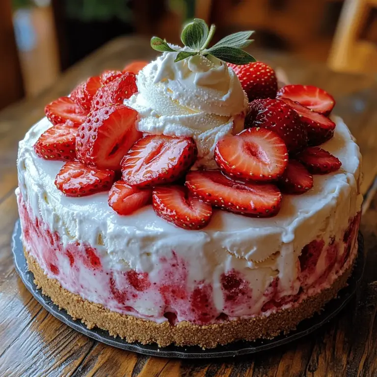 As the warmth of summer rolls in, the craving for refreshing desserts begins to intensify. No-bake treats become the stars of the season, offering delightful ways to cool down without heating up the kitchen. One such dessert that perfectly encapsulates the joy of summer is the Berry Delight: Easy Strawberry Ice Cream Cake. This dessert is not just a feast for the eyes; it's a symphony of flavors and textures that combines creamy ice cream, fresh strawberries, and a delightful crunchy crust into one irresistible package.