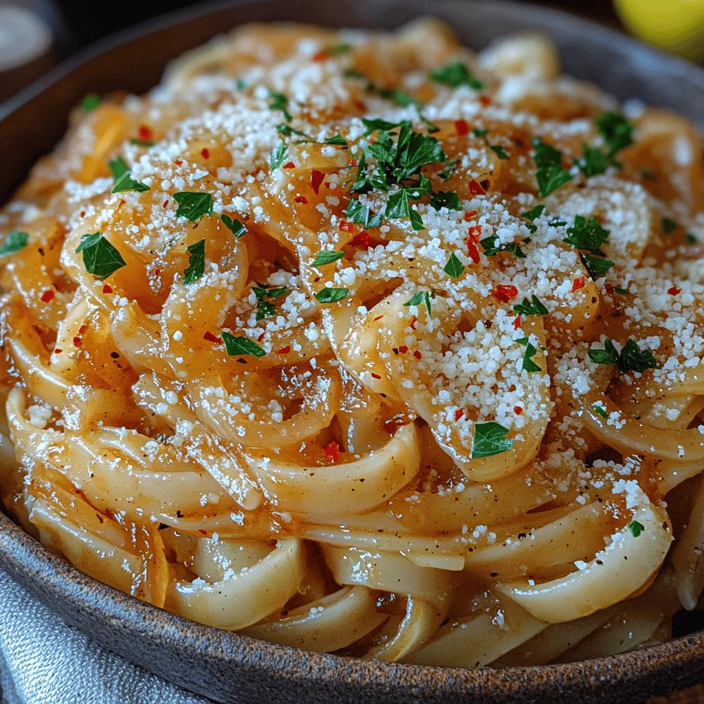Welcome to the world of Sweet & Spicy Caramelized Onion Pasta, a dish that effortlessly marries sweetness and spice for an unforgettable culinary experience. This pasta recipe is not just another meal; it’s a celebration of flavors that transforms humble ingredients into a comforting yet exciting dish. The sweetness comes from the slow caramelization of onions, which develops a rich, deep flavor, while a touch of chili oil provides a delightful kick that tantalizes the taste buds.