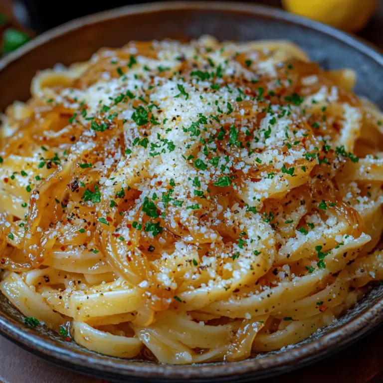 Welcome to the world of Sweet & Spicy Caramelized Onion Pasta, a dish that effortlessly marries sweetness and spice for an unforgettable culinary experience. This pasta recipe is not just another meal; it’s a celebration of flavors that transforms humble ingredients into a comforting yet exciting dish. The sweetness comes from the slow caramelization of onions, which develops a rich, deep flavor, while a touch of chili oil provides a delightful kick that tantalizes the taste buds.