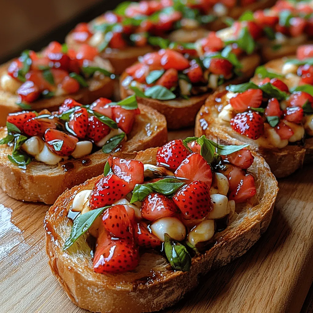 Bruschetta is a classic Italian appetizer that has captured the hearts and palates of food lovers across the globe. Traditionally made with grilled bread, topped with a variety of ingredients, it offers a delightful canvas for culinary creativity. Its versatility allows for countless variations, ranging from savory toppings like tomatoes and garlic to more adventurous combinations that include fruits and herbs. Among these innovative takes, Strawberry Basil Bruschetta stands out as a refreshing and vibrant option, perfect for warm-weather gatherings or casual get-togethers.