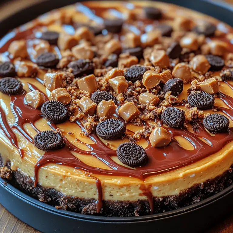 Welcome to the delightful world of desserts, where indulgence meets creativity in the kitchen. Today, we're diving into a truly decadent treat: the No Bake Oreo Peanut Butter Cup Cheesecake. This luscious and rich cheesecake is a celebration of two beloved flavors—Oreo cookies and peanut butter cups—perfectly combined into a creamy, dreamy dessert that is sure to impress anyone who takes a bite. Whether you're hosting a gathering, celebrating a birthday, or simply treating yourself after a long week, this no-bake cheesecake is an ideal choice that requires minimal effort yet delivers maximum impact.
