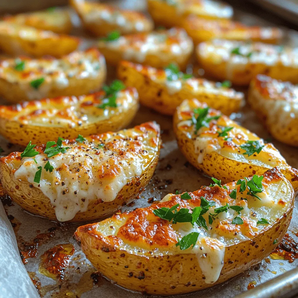 Garlic Parmesan Potato Wedges are a culinary delight that brings together the comforting flavors of garlic and cheese, creating a dish that is both savory and satisfying. These crispy wedges have gained popularity as a versatile side dish or snack, perfect for any occasion—from casual family dinners to festive gatherings. The appeal of Garlic Parmesan Potato Wedges lies not only in their delectable taste but also in their simplicity. With just a handful of common ingredients, this recipe is accessible for home cooks of all skill levels, making it a go-to option for those looking to impress without spending hours in the kitchen.