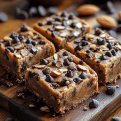 In the world of snacking, the allure of homemade treats has never been more pronounced. As dietary trends evolve, a growing number of us are seeking out healthier dessert options that don’t compromise on flavor. Enter the Decadent Chocolate Chip Almond Butter Bars—a delightful fusion of indulgence and nutrition. These bars combine the rich, creamy texture of almond butter with the deep, satisfying taste of dark chocolate, creating a guilt-free treat that not only satisfies your cravings but also nourishes your body.