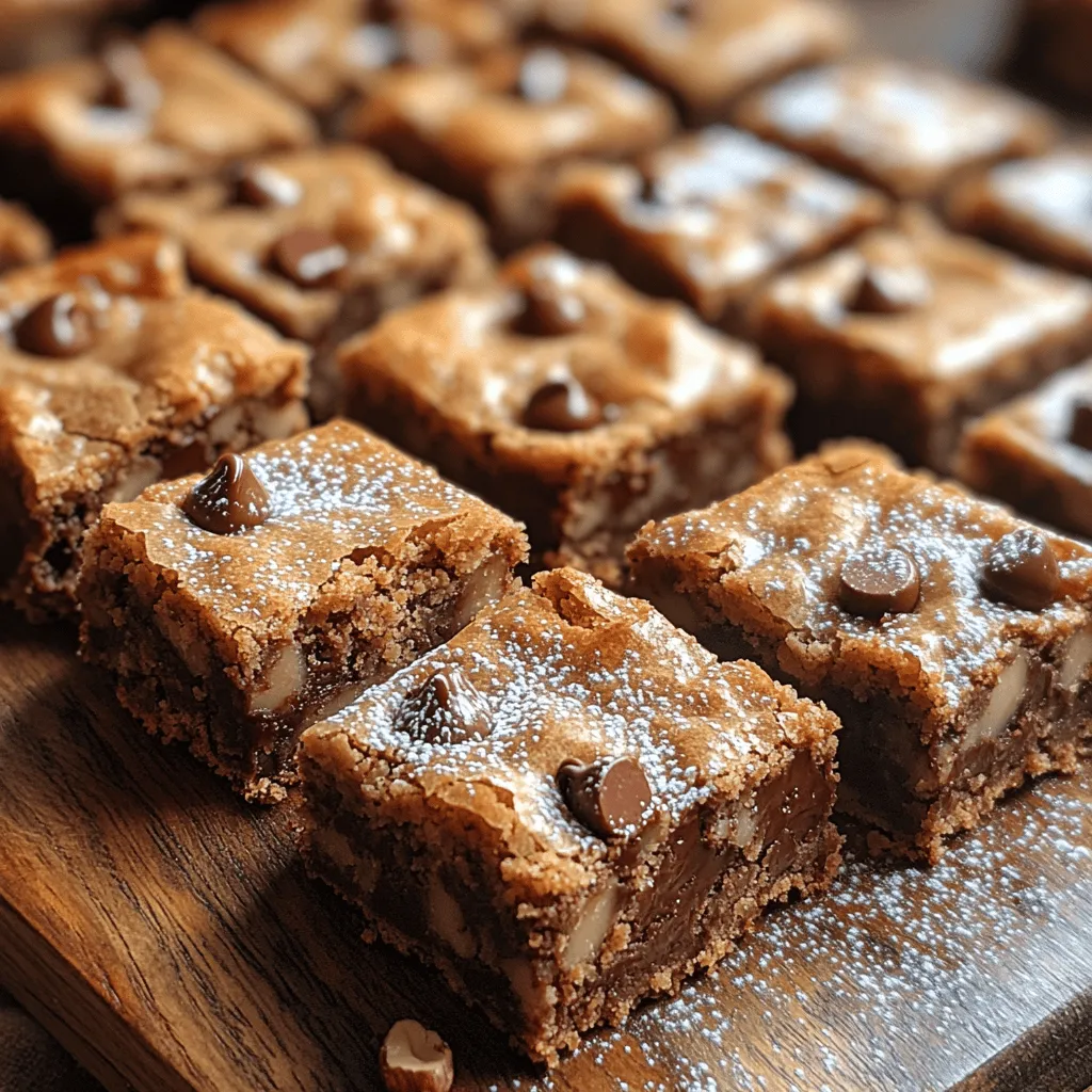 Blondies have taken the dessert world by storm, capturing hearts and taste buds alike with their unique flavor profile and chewy texture. Often dubbed the “blonde” version of brownies, these delightful treats are characterized by their rich, buttery flavor and a hint of vanilla that sets them apart. Their popularity has soared over the years, making them a beloved staple in bakeries and home kitchens alike. Today, we are excited to share a recipe that elevates this classic dessert to new heights: Decadent Dreamy Chocolate Chip Blondie Bars.