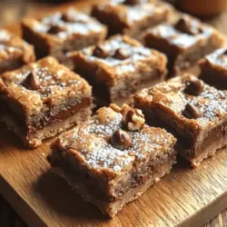 Blondies have taken the dessert world by storm, capturing hearts and taste buds alike with their unique flavor profile and chewy texture. Often dubbed the “blonde” version of brownies, these delightful treats are characterized by their rich, buttery flavor and a hint of vanilla that sets them apart. Their popularity has soared over the years, making them a beloved staple in bakeries and home kitchens alike. Today, we are excited to share a recipe that elevates this classic dessert to new heights: Decadent Dreamy Chocolate Chip Blondie Bars.