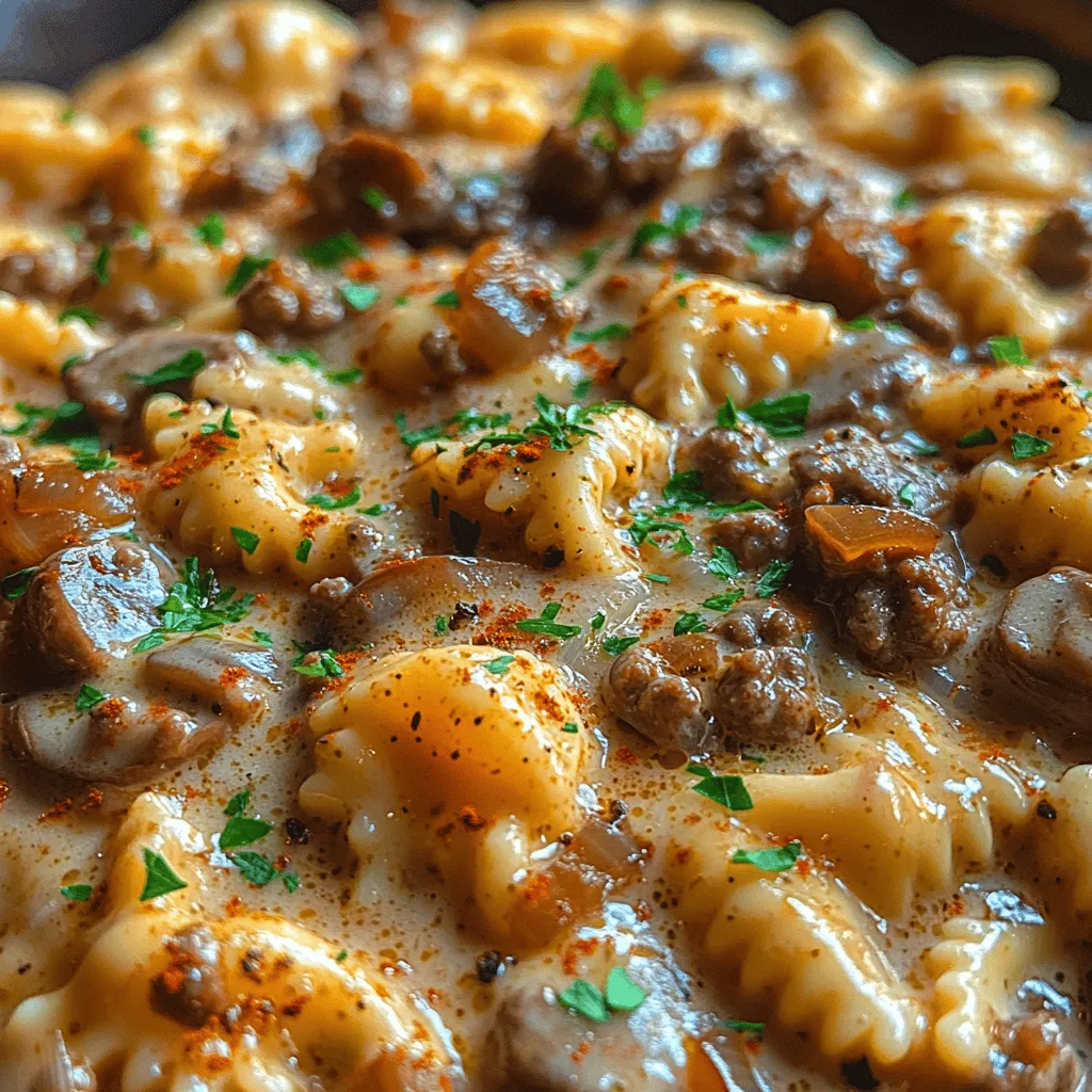 To create a memorable Creamy Beef and Bowtie Pasta Delight, understanding the ingredients is essential. Each component plays a crucial role in the final flavor profile and texture of the dish.