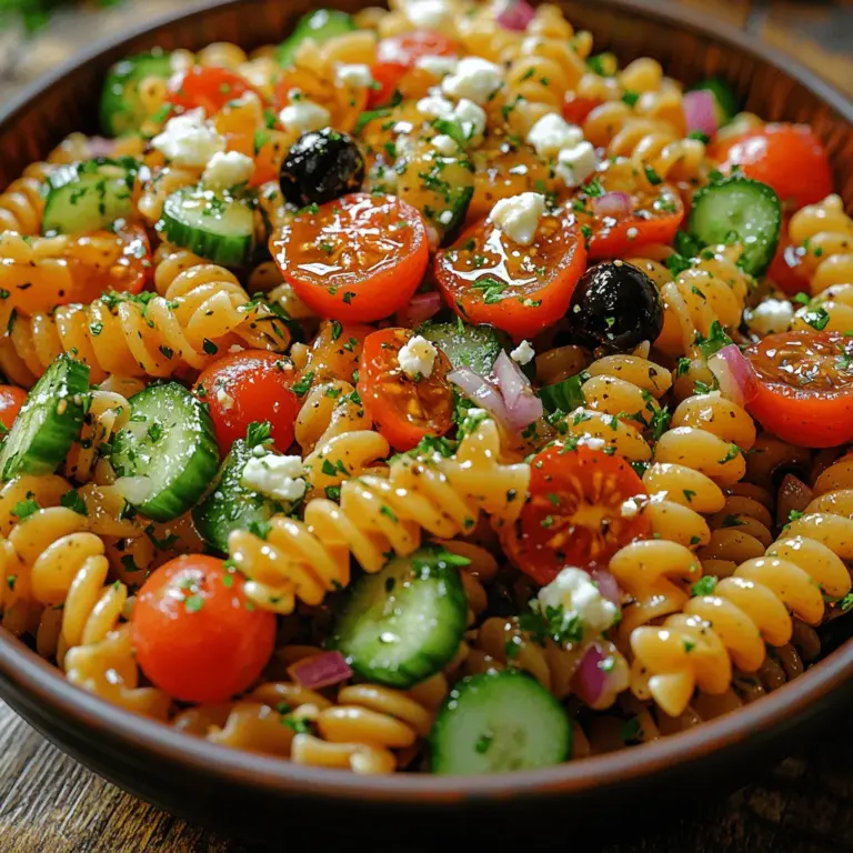 What sets this pasta salad apart is its exquisite balance of flavors. The sweetness of honey harmonizes beautifully with the zesty notes of Dijon mustard, resulting in a dressing that elevates the entire dish. Each bite is further enhanced by the crisp texture of fresh vegetables, making this salad not just a side dish but a delightful culinary experience. The rotini pasta, with its spiral shape, holds the dressing and delivers a burst of flavor in every forkful.