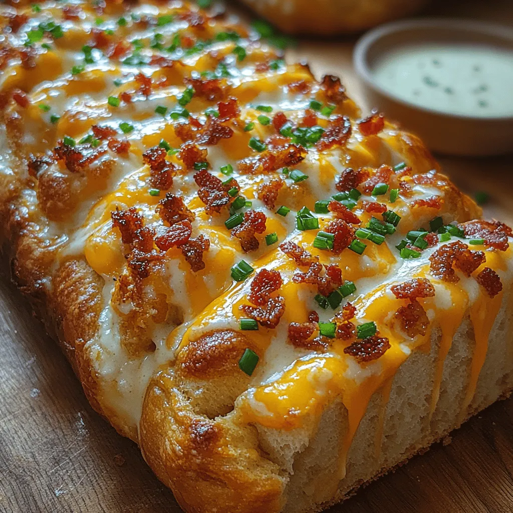 If you're on the lookout for a crowd-pleasing appetizer that combines comfort food with bold flavors, then Cheesy Bacon Ranch Delight Pull Apart Bread is your answer. This dish is a glorious medley of crispy bacon, gooey cheese, and zesty ranch dressing, all nestled within warm, crusty bread. Perfect for parties, game days, or family gatherings, it serves as both a tasty snack and a show-stopping centerpiece that will have everyone reaching for more.