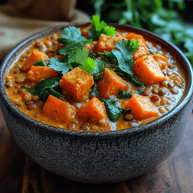 In the realm of comforting and nutritious dishes, Sweet Potato & Lentil Delight Curry stands out as a vibrant and satisfying option. This dish combines the natural sweetness of sweet potatoes with the hearty, protein-packed goodness of lentils, creating a meal that is not only delicious but also incredibly nourishing. Perfect for weeknight dinners or as a centerpiece for a casual gathering, this curry embodies warmth and comfort while catering to various dietary preferences, including vegan and gluten-free diets.