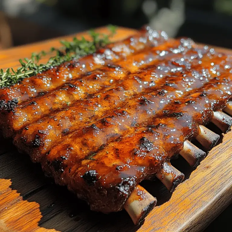 Whisky-Glazed Bliss Baby Back Ribs are the ultimate indulgence for barbecue enthusiasts and casual diners alike. This savory-sweet dish combines the rich flavors of bourbon whisky with tender, juicy baby back ribs, creating a mouthwatering experience that tantalizes the taste buds. With their fall-off-the-bone tenderness and a glaze that balances sweetness and smokiness, these ribs are not just a meal; they are an experience that brings friends and family together around the grill.