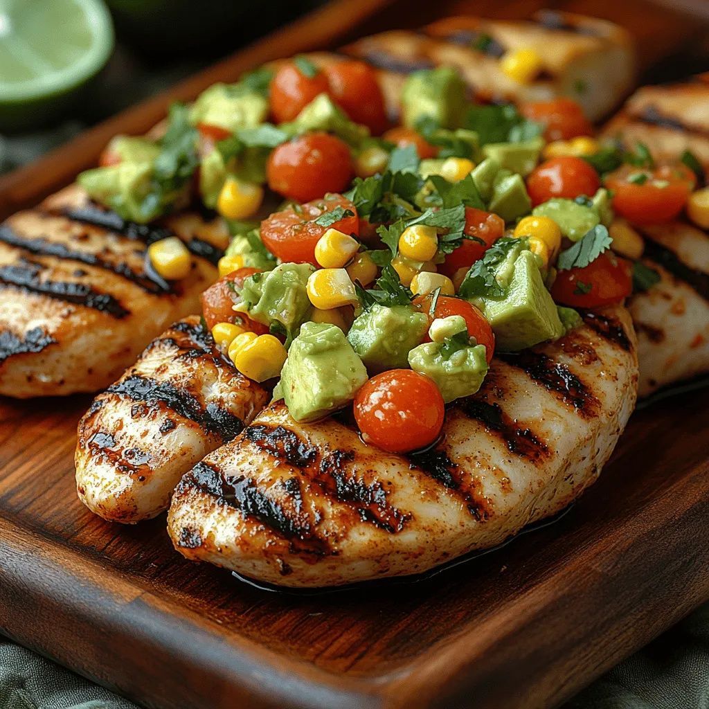 If you're on the lookout for a dish that's bursting with flavor, easy to prepare, and perfect for any gathering, look no further than Zesty Grilled Chicken with Avocado Corn Salsa. This vibrant recipe combines the succulent taste of marinated grilled chicken with a refreshing and colorful avocado corn salsa, making it an excellent choice for summer barbecues, weeknight dinners, or meal prep for the week ahead.