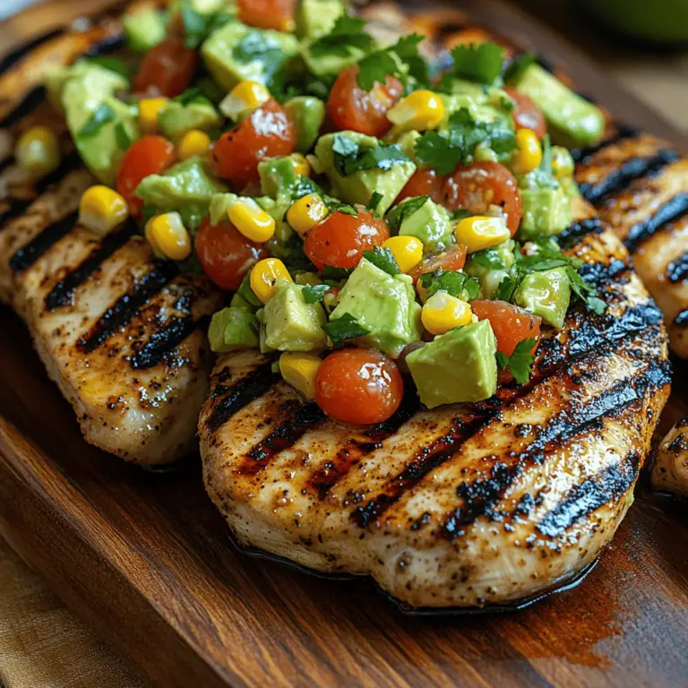 If you're on the lookout for a dish that's bursting with flavor, easy to prepare, and perfect for any gathering, look no further than Zesty Grilled Chicken with Avocado Corn Salsa. This vibrant recipe combines the succulent taste of marinated grilled chicken with a refreshing and colorful avocado corn salsa, making it an excellent choice for summer barbecues, weeknight dinners, or meal prep for the week ahead.