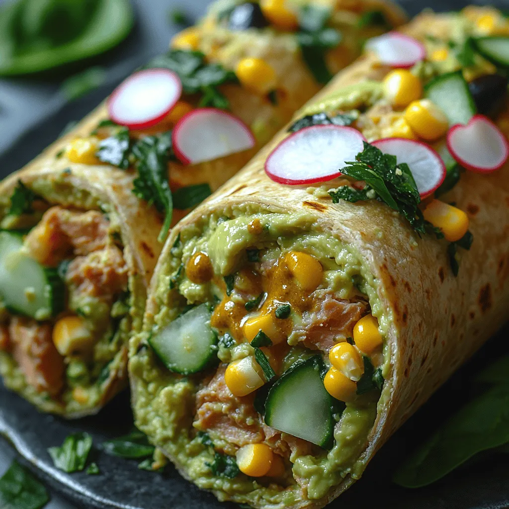 In recent years, healthy wraps have surged in popularity, becoming a staple in modern cuisine. As more people seek nutritious and convenient meal options, wraps filled with fresh ingredients have emerged as a go-to choice for health-conscious individuals. These versatile meals can be tailored to various dietary preferences while still delivering exceptional taste. Among the myriad of wrap recipes, <strong>Avocado Tuna Delight Wraps</strong> stand out for their perfect blend of nutrition and flavor.” /></p>
</p>
<h3>Preparing the Avocado and Tuna Mix</h3>
</p>
<p>To create the base for your Avocado Tuna Delight Wraps, start by preparing the avocado and tuna mix. Begin with two ripe avocados; their creamy texture is essential for the overall flavor and mouthfeel of the wraps. First, cut the avocados in half, remove the pit, and scoop the flesh into a mixing bowl. Mash the avocados using a fork until smooth but still slightly chunky—this will give your wrap a delightful texture.</p>
</p>
<p>Next, take one can of tuna, preferably packed in water or olive oil for better flavor and moisture. Drain the tuna well to avoid excess liquid that could make your mixture watery. Flake the tuna with a fork and add it to the mashed avocado. This combination not only enhances the taste but also boosts the nutritional profile of your wraps. Tuna is an excellent source of lean protein and omega-3 fatty acids, while avocados contribute healthy fats and fiber.</p>
</p>
<p>After adding the tuna, incorporate other flavor-enhancing ingredients. Squeeze in the juice of half a lemon to brighten the mixture and prevent the avocado from browning. Add a pinch of salt and freshly ground black pepper to taste. For an extra kick, consider adding a teaspoon of Dijon mustard or a tablespoon of Greek yogurt for creaminess and tanginess. You can also mix in finely chopped red onion, celery, or bell pepper for a crunchy texture and a burst of additional flavors.</p>
</p>
<h3>Incorporating Other Ingredients for Enhanced Flavor</h3>
</p>
<p>Once you have your avocado and tuna mixture prepared, it’s time to get creative. The beauty of the Avocado Tuna Delight Wraps lies in their versatility. To elevate your wraps, consider adding fresh herbs such as chopped cilantro or parsley. These herbs not only add freshness but also enhance the overall flavor profile.</p>
</p>
<p>Additionally, you can incorporate spices to tailor the taste to your liking. For a Mediterranean twist, try adding some diced sun-dried tomatoes or a sprinkle of dried oregano. If you prefer a hint of heat, consider mixing in some chopped jalapeños or a dash of hot sauce.</p>
</p>
<p>For a more robust flavor, you might want to experiment with different seasonings. A sprinkle of smoked paprika can impart a warm, smoky flavor, while adding garlic powder can heighten the savory notes. Remember, the goal is to balance the rich creaminess of the avocado with the savory tuna and complementary flavors, so taste as you go and adjust to your preference.</p>
</p>
<h3>Assembling the Wrap with Proper Technique</h3>
</p>
<p>Now that your filling is ready, it’s time to assemble the wraps. Start with large tortillas or wraps; whole grain or spinach tortillas are excellent choices for an added nutritional boost. Lay a tortilla flat on a clean surface, and take a generous scoop of the avocado and tuna mixture, placing it in the center of the tortilla.</p>
</p>
<p>To ensure a tight roll, it’s crucial to layer your fillings correctly. Start by folding the sides of the tortilla inward, allowing the filling to be contained without spilling out. Then, beginning at the edge closest to you, roll the tortilla away from you, tucking in the filling as you go. Continue rolling tightly but gently until you reach the end of the tortilla. If the wrap feels loose, you can secure it with a toothpick or wrap it in parchment paper to hold everything together.</p>
</p>
<p>Once you’ve assembled all your wraps, consider slicing them in half diagonally. This not only makes for an appealing presentation but also allows for easy handling, especially if you’re serving them at a gathering or picnic.</p>
</p>
<h3>Tips for Personalizing Your Wraps</h3>
</p>
<p>The Avocado Tuna Delight Wraps are highly customizable, allowing you to personalize them based on your taste preferences or dietary needs. Here are some suggestions for variations and substitutions to make these wraps uniquely yours:</p>
</p>
<p>– <strong>Different Types of Fish or Proteins</strong>: If you’re not a fan of tuna or want to switch things up, consider using canned salmon for a similar flavor profile and health benefits. For a plant-based option, chickpeas or black beans can be mashed and mixed with avocado for a protein-packed filling.</p>
</p>
<p>– <strong>Alternative Spreads or Dressings</strong>: Experiment with different spreads for added flavor. Hummus, tzatziki, or a chipotle mayo can provide a delicious twist. You can also add a drizzle of balsamic glaze or a squeeze of sriracha for a zesty finish.</p>
</p>
<p>– <strong>Additional Vegetables or Toppings</strong>: To increase the nutritional value and crunch of your wraps, add thinly sliced cucumbers, shredded carrots, or even sprouts. These ingredients not only enhance texture but also boost the overall nutritional profile of your meal.</p>
</p>
<h3>Serving Suggestions</h3>
</p>
<p>When it comes to serving your Avocado Tuna Delight Wraps, consider pairing them with refreshing sides that complement the flavors of the wraps. A simple mixed green salad dressed with a light vinaigrette can provide a crisp contrast to the richness of the avocado. Alternatively, fresh fruit like watermelon or a fruit salad can add a sweet note that balances the savory filling.</p>
</p>
<p>If you’re looking to make it a complete meal, consider serving your wraps with a light soup, such as a tomato basil or a gazpacho. These options can provide warmth and comfort, especially during cooler months.</p>
</p>
<p>For gatherings or casual meals, presentation is key. Arrange the wraps on a large platter, garnished with fresh herbs or lemon wedges for a vibrant touch. If you’ve cut the wraps in half, consider displaying them upright in a small cup or jar for an eye-catching display that makes them easy to grab.</p>
</p>
<h3>Nutritional Information</h3>
</p>
<p>Understanding the nutritional profile of your Avocado Tuna Delight Wraps can help you appreciate their health benefits. Each wrap, depending on the ingredients used, typically contains around 300-400 calories. The healthy fats from the avocado support heart health, while the tuna provides lean protein essential for muscle maintenance and repair.</p>
</p>
<p>Incorporating these wraps into your meals can be a great way to maintain a balanced diet. They are high in fiber, which aids digestion, and rich in omega-3 fatty acids, which are known for their anti-inflammatory properties. Moreover, by customizing your wraps with various vegetables and spreads, you can easily increase their nutritional value.</p>
</p>
<h3>Conclusion</h3>
</p>
<p>Avocado Tuna Delight Wraps are not only a delicious meal option but also a versatile and health-conscious choice for any time of the day. With their creamy avocado and flavorful tuna filling, they offer a satisfying combination that can be personalized to suit any palate. Whether you’re preparing them for a quick lunch, a picnic, or a gathering with friends, these wraps are sure to impress with their freshness and taste.</p>
</p>
<p>Encourage your family and friends to try this recipe, and invite them to enjoy the delightful combination of flavors and health benefits that Avocado Tuna Delight Wraps offer. With a little creativity and a willingness to experiment, you can make this dish your own, ensuring it remains a staple in your recipe repertoire.</p>
</div>