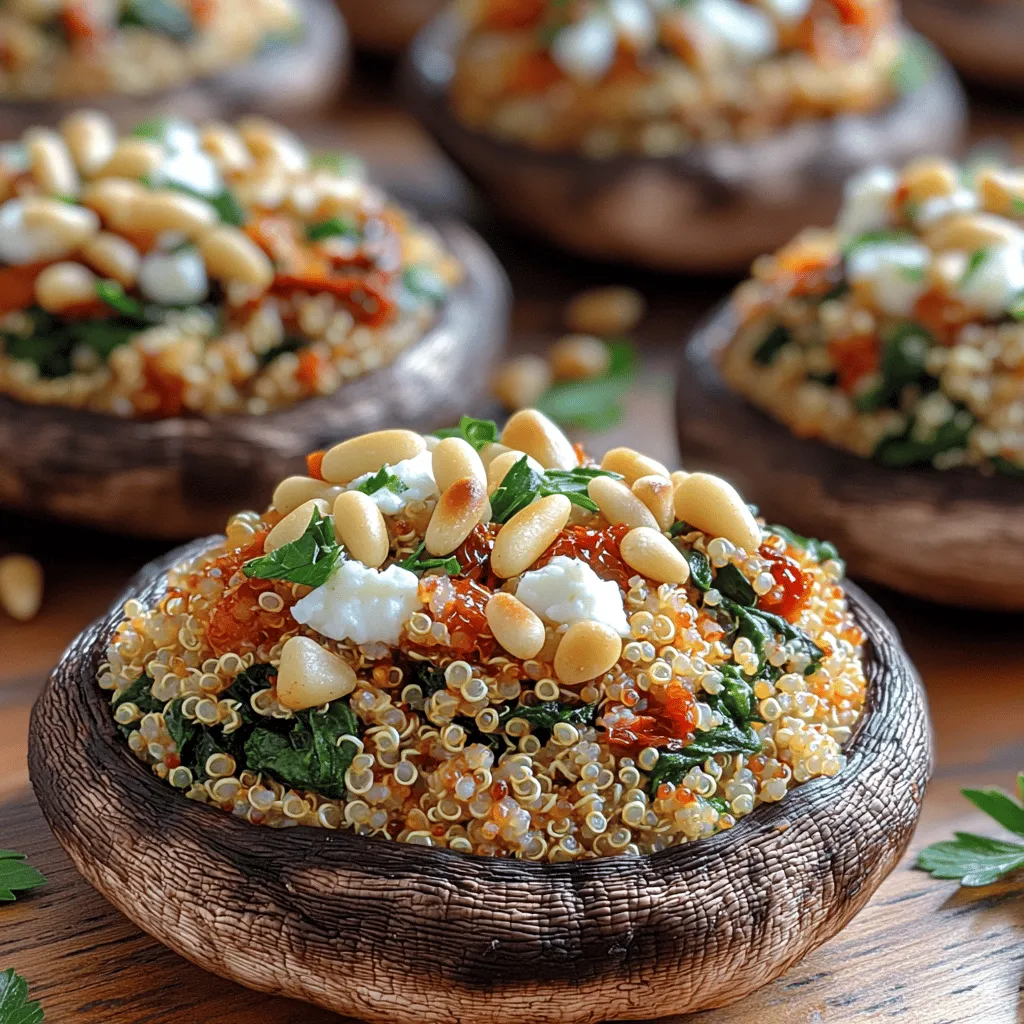 Savory stuffed Portobello mushrooms are a culinary delight that can elevate any meal, serving as a flavorful centerpiece or a delicious appetizer. These mushrooms are not only visually stunning but also offer a versatile base that can be filled with a variety of ingredients to suit different tastes and occasions. Whether you're hosting a dinner party, preparing a family meal, or simply looking for a healthy treat, stuffed Portobello mushrooms fit the bill perfectly.