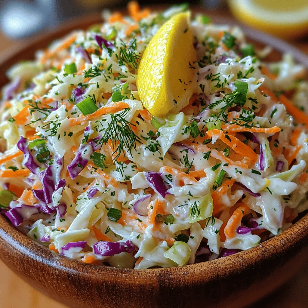 When it comes to summertime gatherings, barbecues, and picnics, a vibrant and refreshing side dish can make all the difference. Enter the Zesty Lemon Dill Coleslaw—a dish that not only elevates your meal with its bright, cheerful colors but also tantalizes the taste buds with the perfect balance of zesty lemon and fresh dill. This coleslaw is not just any ordinary side; it is a celebration of flavors and textures that can transform a mundane plate into a culinary delight.