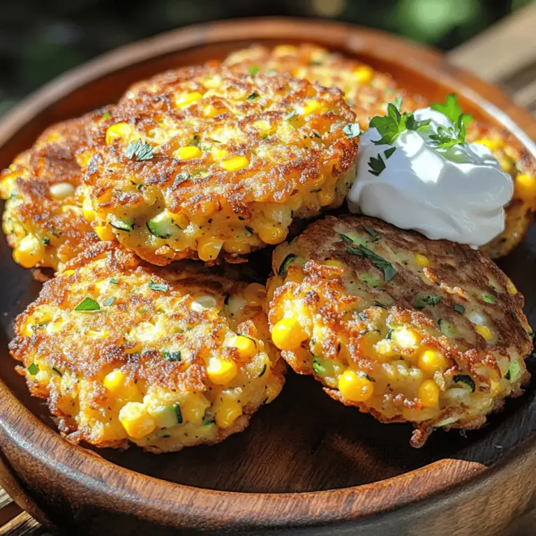 Sweet corn and zucchini fritters are a delightful culinary creation that perfectly balances flavor and nutrition. These versatile fritters serve as an ideal snack, appetizer, or even a light main dish, making them a favorite among food enthusiasts. Whether you’re preparing for a family gathering, a summer picnic, or simply looking for a healthy yet satisfying dish to enjoy at home, these fritters fit the bill.