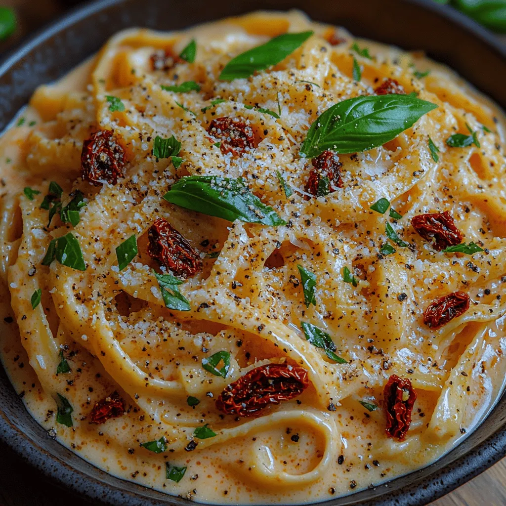 Creamy sun-dried tomato pasta is a delightful dish that perfectly marries rich, savory flavors with a luscious, velvety sauce. This pasta recipe is not only a feast for the eyes but also a comforting meal that can transform a simple weeknight dinner into something extraordinary. The creamy texture, thanks to the incorporation of heavy cream and Parmesan cheese, creates a satisfying experience that envelops every strand of pasta.