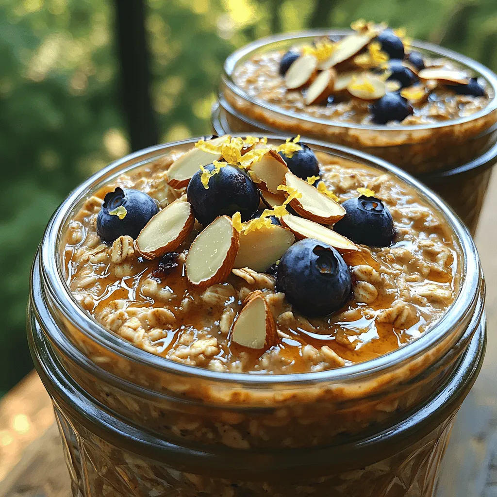In today's fast-paced world, finding a nutritious breakfast that fits seamlessly into a busy lifestyle can be a challenge. Enter overnight oats: a simple yet satisfying solution that combines convenience with a wealth of health benefits. Overnight oats are prepared the night before, allowing the oats to soak up milk or yogurt, resulting in a creamy, delicious dish that is ready to eat when you wake up. Among the myriad of flavor combinations, one standout recipe is the Zesty Lemon Blueberry Overnight Oats. This delightful dish marries the tart brightness of lemon with the sweet burst of blueberries, creating a harmonious blend that is both refreshing and energizing.