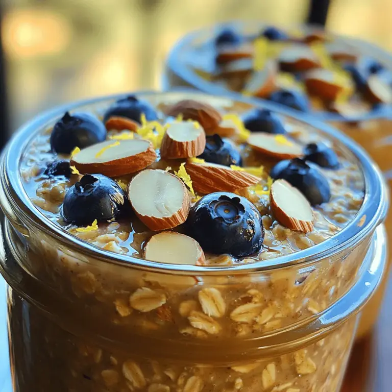 In today's fast-paced world, finding a nutritious breakfast that fits seamlessly into a busy lifestyle can be a challenge. Enter overnight oats: a simple yet satisfying solution that combines convenience with a wealth of health benefits. Overnight oats are prepared the night before, allowing the oats to soak up milk or yogurt, resulting in a creamy, delicious dish that is ready to eat when you wake up. Among the myriad of flavor combinations, one standout recipe is the Zesty Lemon Blueberry Overnight Oats. This delightful dish marries the tart brightness of lemon with the sweet burst of blueberries, creating a harmonious blend that is both refreshing and energizing.