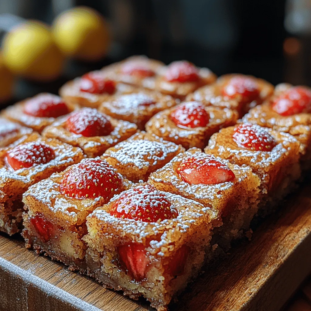 When it comes to desserts that capture the essence of summer, few combinations can rival the delightful pairing of strawberries and lemons. The sweet juiciness of ripe strawberries harmonizes beautifully with the zesty brightness of fresh lemons, creating a flavor profile that is both refreshing and indulgent. Among the myriad of ways to showcase this duo, Strawberry Lemon Bliss Blondies stand out as a unique treat that elevates traditional baking to new heights.