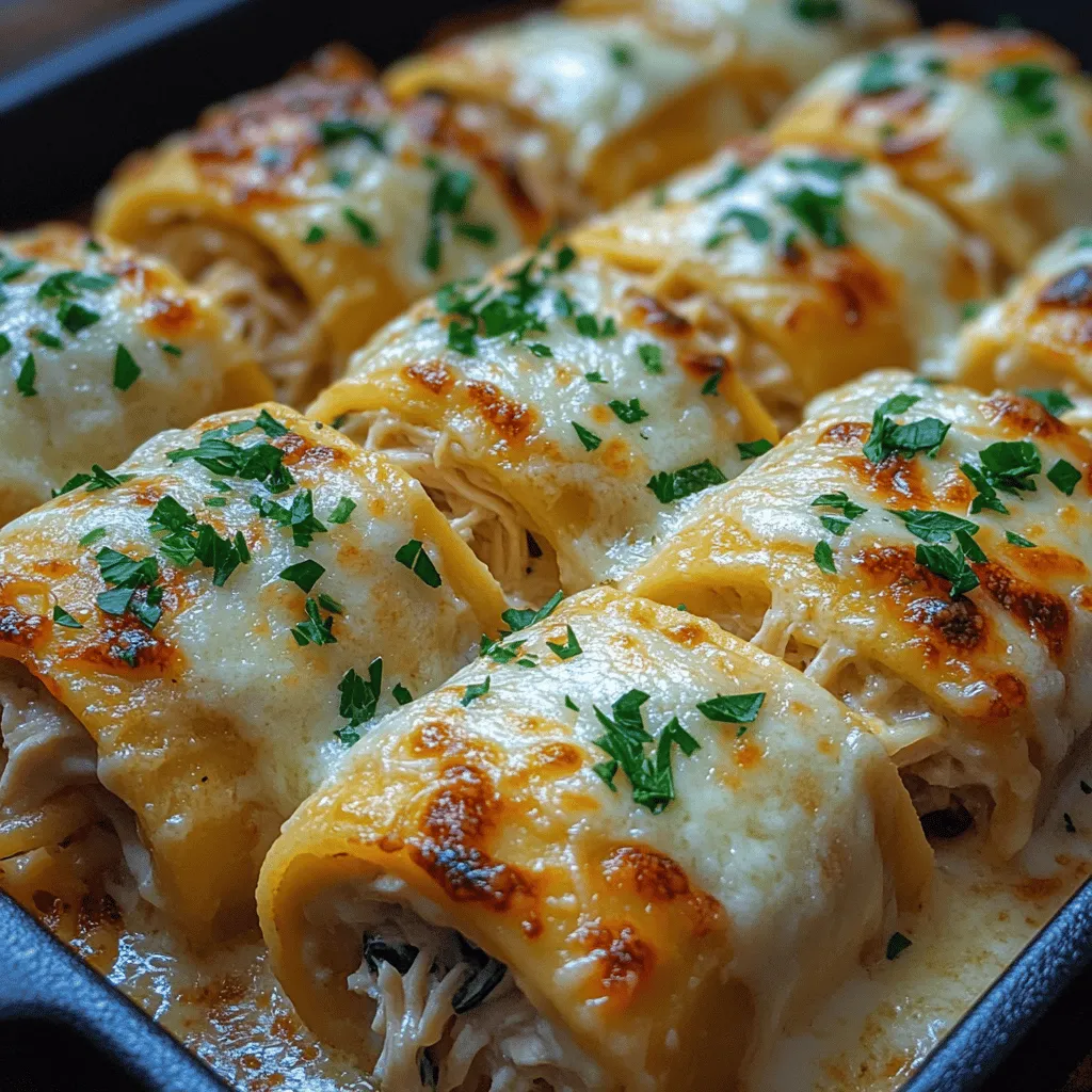 Creamy Chicken Alfredo Roll-Ups are a culinary creation that marries the classic comfort of Alfredo pasta with the convenience and portability of roll-ups. This dish not only appeals to those who love rich, creamy flavors, but it also offers a practical solution for busy weeknight dinners, meal prep, or potluck gatherings. With its luscious texture, savory taste, and the added nutritional benefits of spinach, Creamy Chicken Alfredo Roll-Ups stand out as a well-rounded meal option that can satisfy both adults and children alike.
