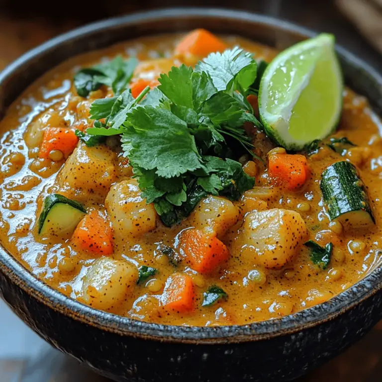 Tropical Bliss Coconut Curry Lentil Stew is not just a dish; it’s a celebration of flavors that transports you to sun-kissed shores with every spoonful. This hearty stew draws inspiration from the vibrant culinary traditions of Southeast Asia, where coconut milk and curry spices meld into comforting, aromatic dishes. As plant-based cuisine continues to gain popularity, this recipe stands out as a delightful option for both vegans and meat-lovers alike. It showcases the versatility of lentils, a staple in many cultures, and emphasizes the importance of fresh, wholesome ingredients.